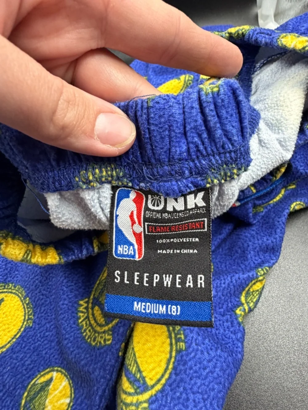 Official NBA Golden State Warriors Youth (Med-8) Long Sleeve Pajama Set